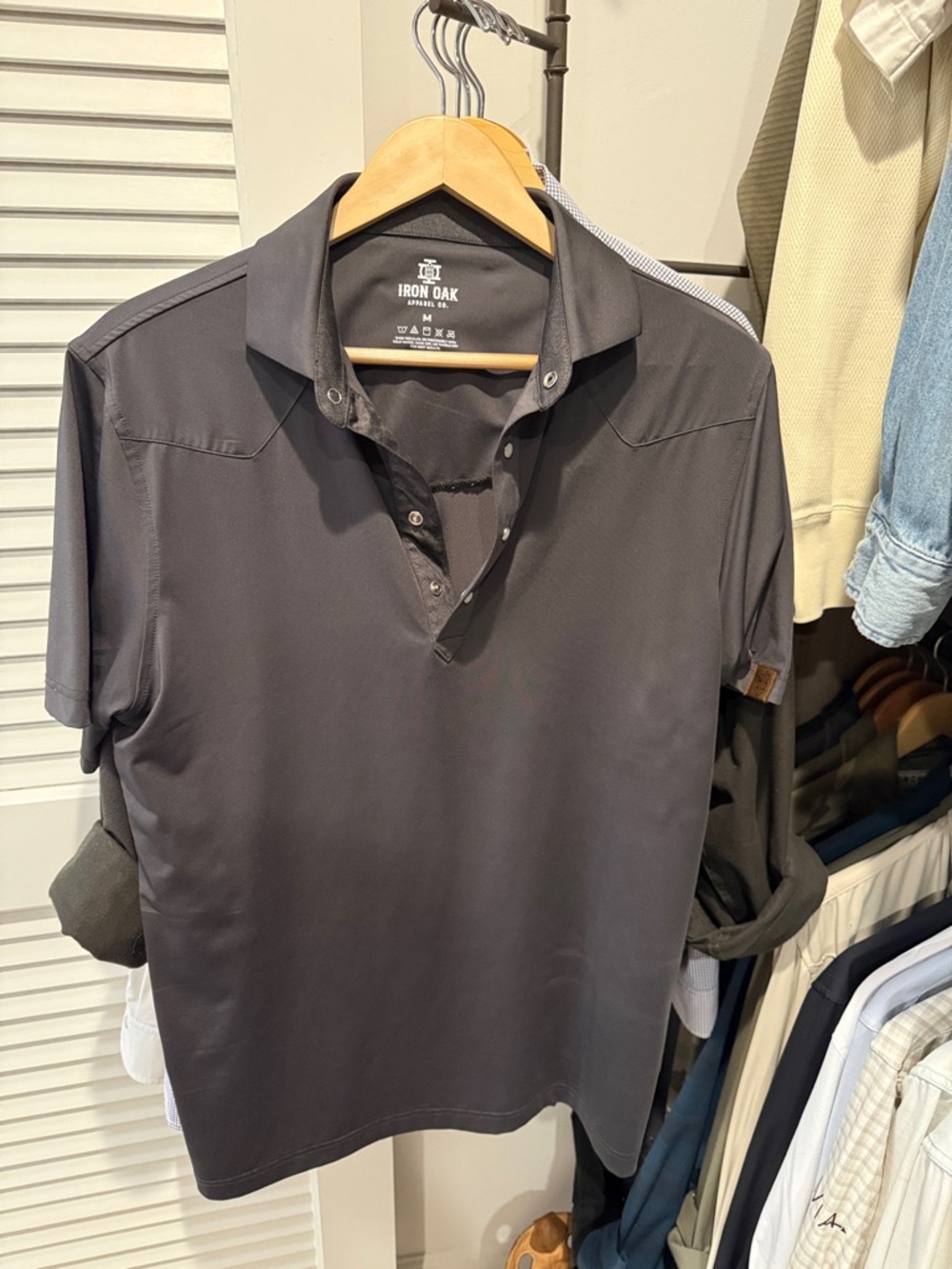 Men's Short Sleeve Polo Shirt - Charcoal